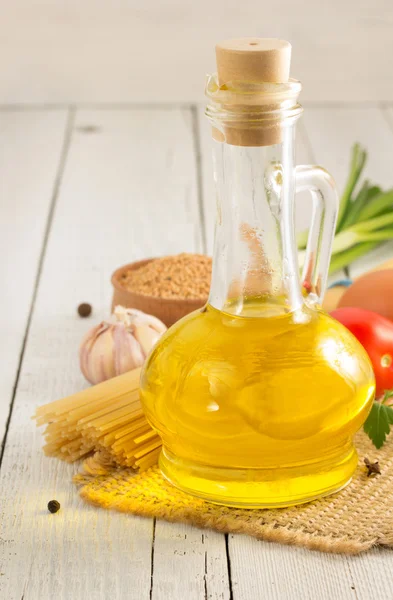 Olio e ingredienti alimentari — Foto Stock