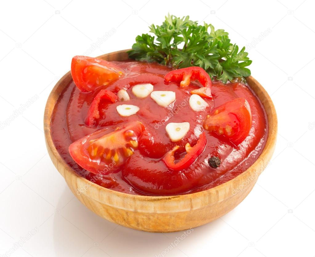 Tomato sauce isolated