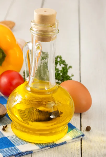 Olja och livsmedel ingredienser — Stockfoto