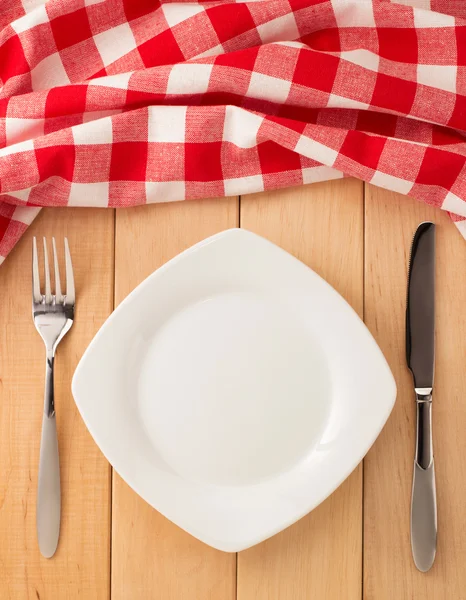 Utensílios de cozinha e guardanapo — Fotografia de Stock