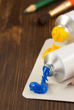 yağlı boya ve fırça