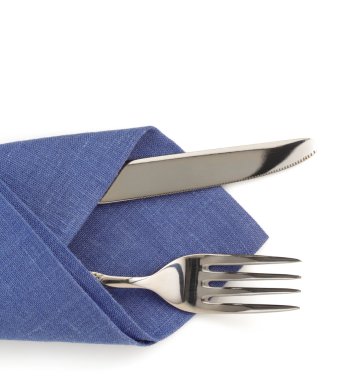 peçete, çatal ve bıçak