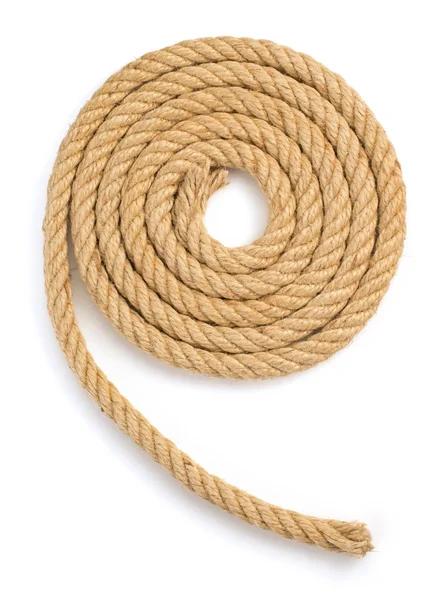 Корабельна мотузка ізольована на білому — стокове фото