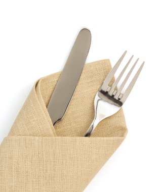 peçete, çatal ve bıçak