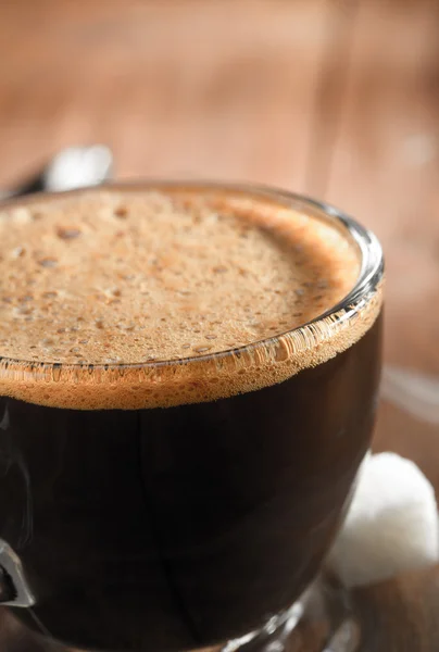 Taza de café en madera — Foto de Stock