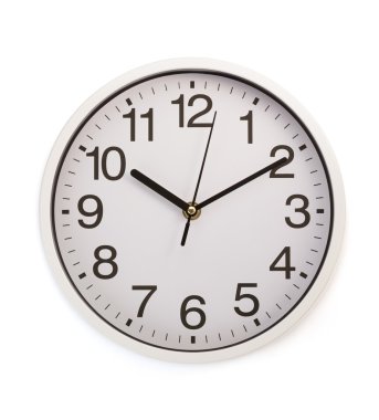 duvar saati beyaza izole edildi 