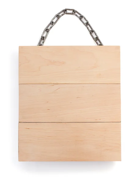 Placa de madeira isolada — Fotografia de Stock