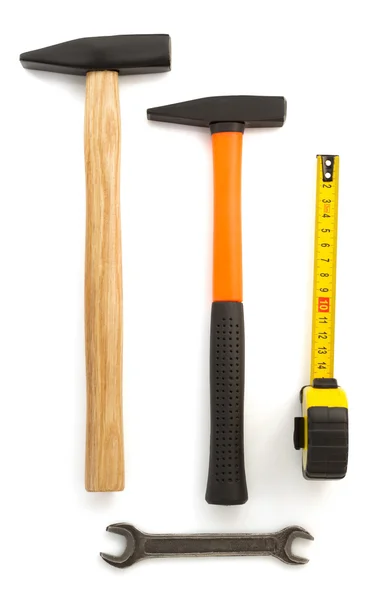 Hamer tools geïsoleerd — Stockfoto