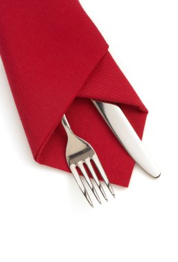 peçete, çatal ve bıçak