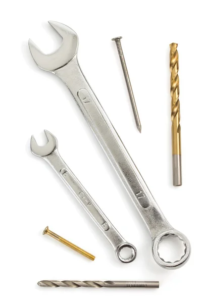 Outils matériels isolés sur blanc — Photo