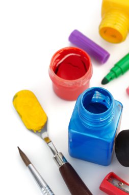 boya aksesuarları ve şişeler