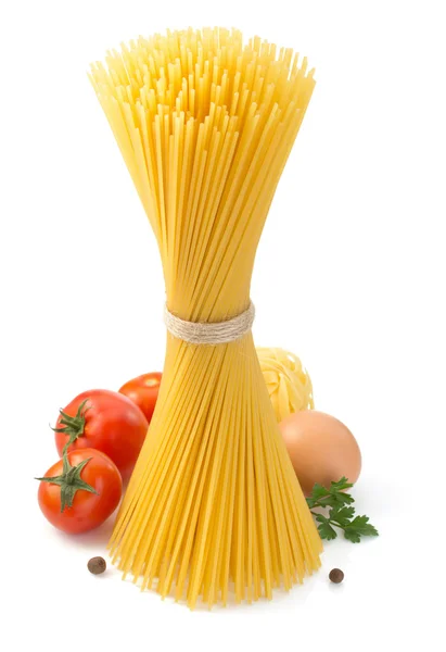 Spaghetti con pomodori e uova — Foto Stock