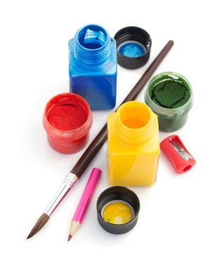 boya aksesuarları ve şişeler