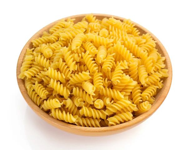 Fusilli pasta in bowl — Stock Photo, Image