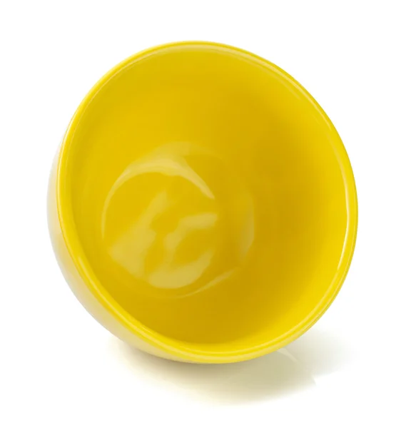Άδειο μπολ κίτρινο — Φωτογραφία Αρχείου