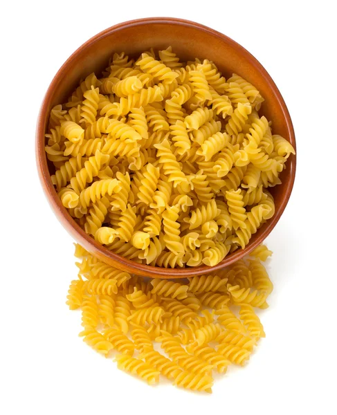 Pasta fusilli in bowl — Stock Photo, Image