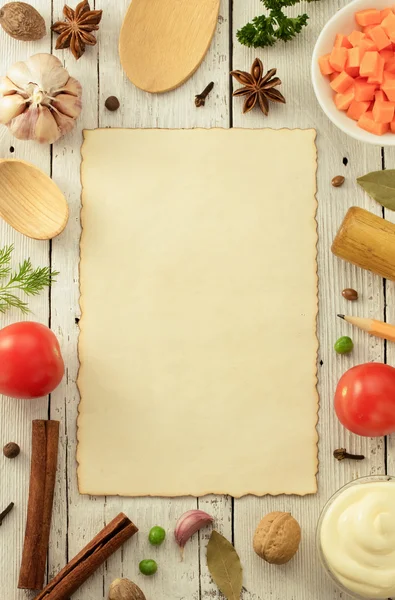 Herbs and spices frame — Stock Photo, Image