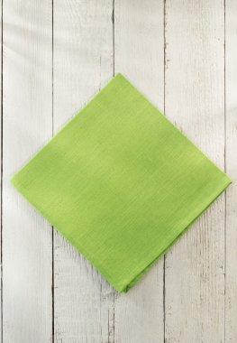 Peçete ahşap arka plan üzerinde