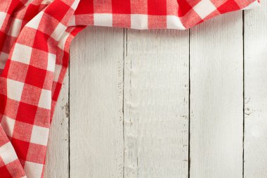 Peçete ahşap arka plan üzerinde