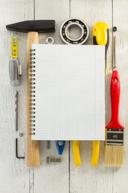 araçları ve aletleri üzerinde ahşap