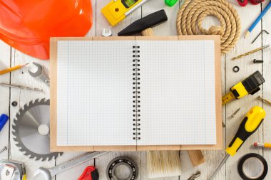 iş araçları ve aletleri üzerinde ahşap