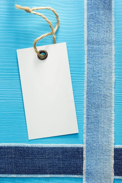 Textura de calça azul em madeira — Fotografia de Stock