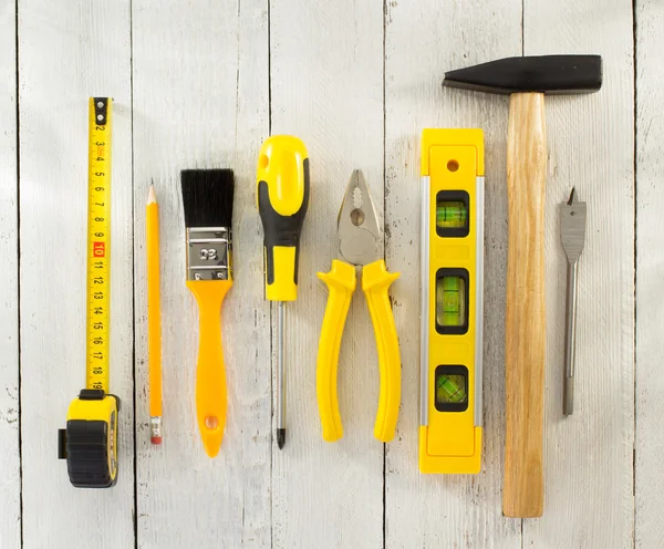 Munkaeszközök és eszközök a fa — Stock Fotó