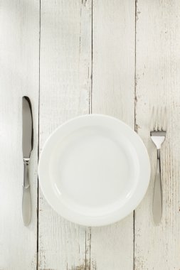 plaka, bıçak ve çatal Wood