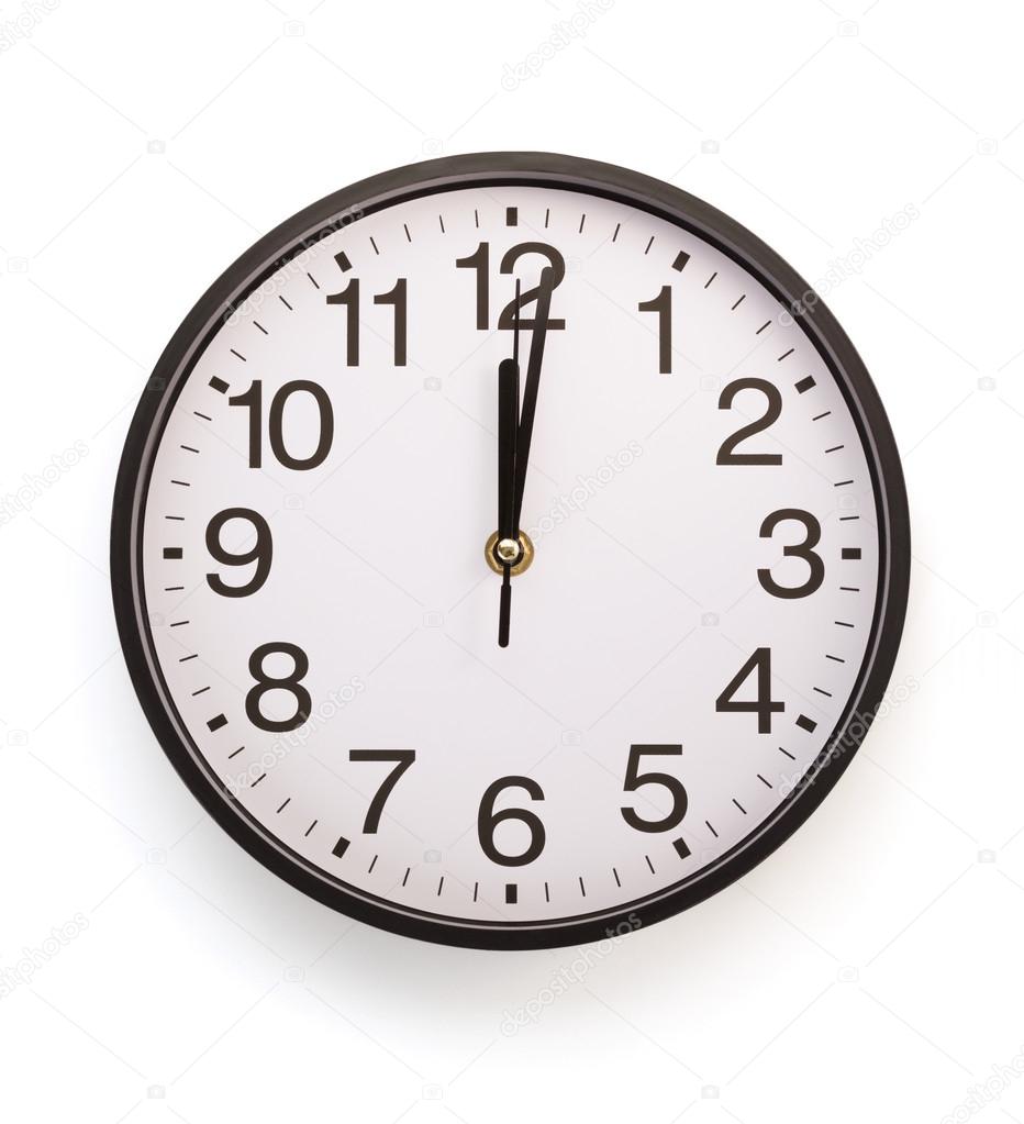 wall clock isolated on white 