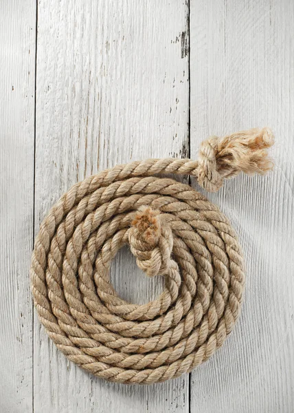 Судовая верёвка на дереве — стоковое фото