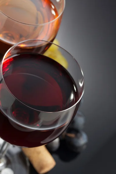Wine glass on black — Stock Photo, Image