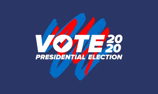 Election Présidentielle 2020 Aux États Unis Jour Vote Novembre Élections — Image vectorielle