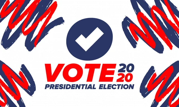 2020年美国总统选举 投票日 11月3日 我们的选举 爱国的美国人 横幅和背景 矢量说明 — 图库矢量图片