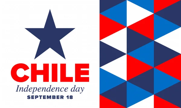 День Незалежності Чилі Національним Святом Фієста Патріаса День Свободи Щорічний — стоковий вектор