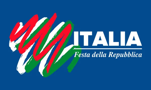 Festa Della Repubblica Italiana Texto Italiano Día República Italiana Feliz — Archivo Imágenes Vectoriales