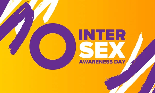Dzień Świadomości Interseksualnej Prawa Człowieka Zdarzenie Obserwowane Skali Międzynarodowej Świętować — Wektor stockowy