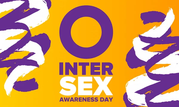 Día Concientización Intersexual Derechos Humanos Evento Observado Internacionalmente Celebrar Anual — Archivo Imágenes Vectoriales