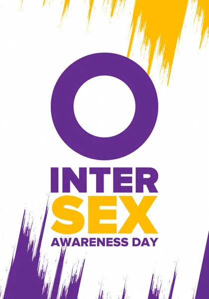 Día Concientización Intersexual Derechos Humanos Evento Observado Internacionalmente Celebrar Anual — Archivo Imágenes Vectoriales