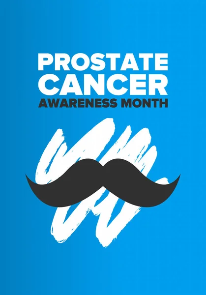Eylül Prostat Kanseri Farkındalığı Ayı Kasım Hareket Erkek Sağlığı Tıbbi — Stok Vektör