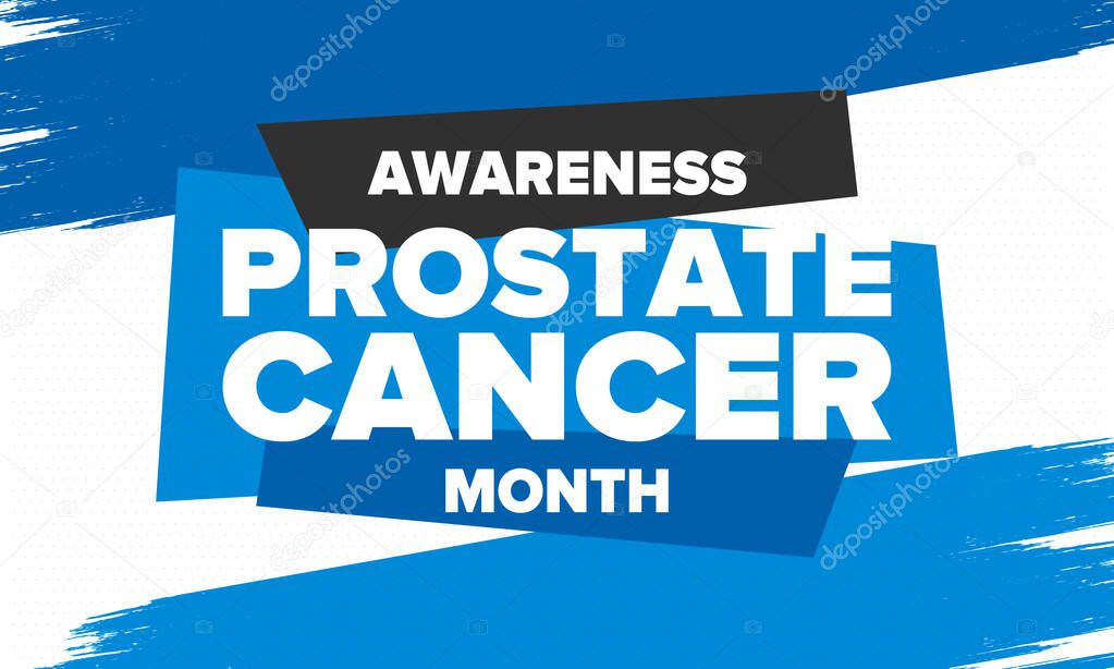 Prostate Cancer Awareness Month in September. Movember in November. Men's Health. Medical health care and awareness design. oster, card, banner and background. Vector illustration
