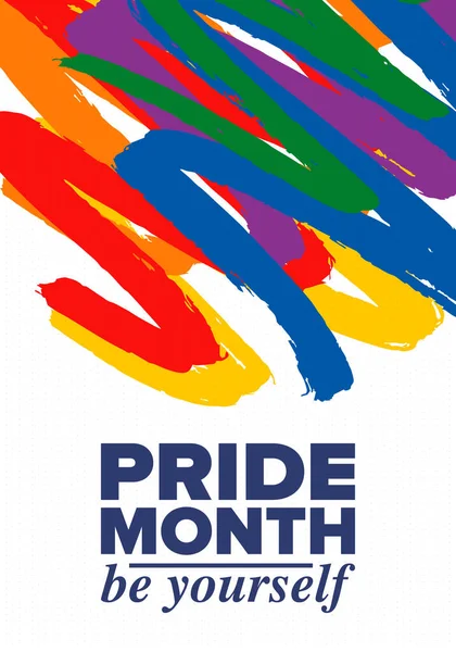 Mois Fierté Lgbt Juin Lesbienne Gay Bisexuel Transgenre Célébré Annuellement — Image vectorielle