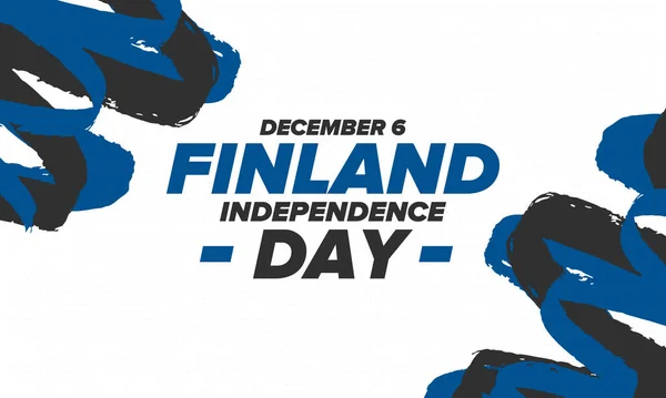 Finsko Den Nezávislosti Národní Šťastný Svátek Slaví Každý Rok Prosinci6 — Stockový vektor