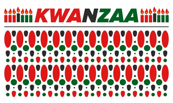 Kwanzaa Feliz Celebração Férias Culturais Africanas Afro Americanas Festival Sete —  Vetores de Stock