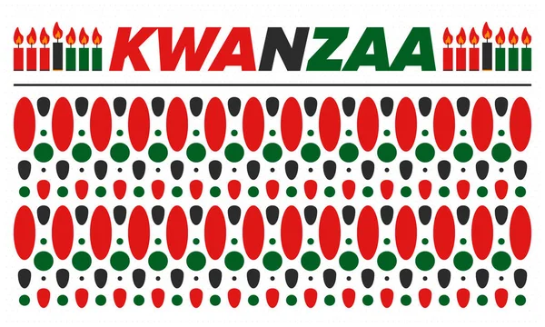 Kwanzaa Joyeux Anniversaire Vacances Culturelles Africaines Afro Américaines Festival Sept — Image vectorielle