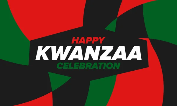 Kwanzaa Joyeux Anniversaire Vacances Culturelles Africaines Afro Américaines Festival Sept — Image vectorielle