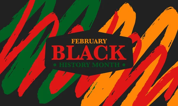 Mes Historia Negra African American History Celebrado Anual Febrero Estados — Vector de stock