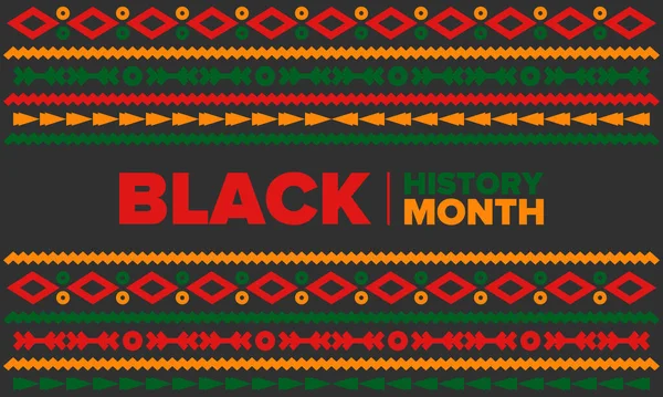 Měsíc Černé Historie Africko Americká Historie Slaví Každý Rok Únoru — Stockový vektor