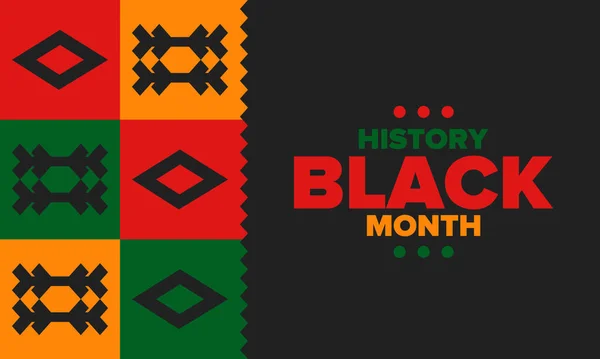 Mois Histoire Des Noirs Histoire Afro Américaine Célébré Annuellement Février — Image vectorielle