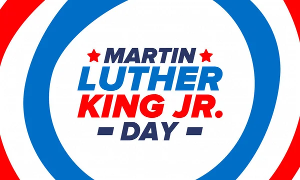 Martin Luther King Day Celebrado Anualmente Estados Unidos Enero Día — Vector de stock