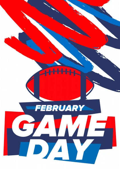 Jour Match Les Séries Éliminatoires Américaines Super Bowl Party Aux — Image vectorielle